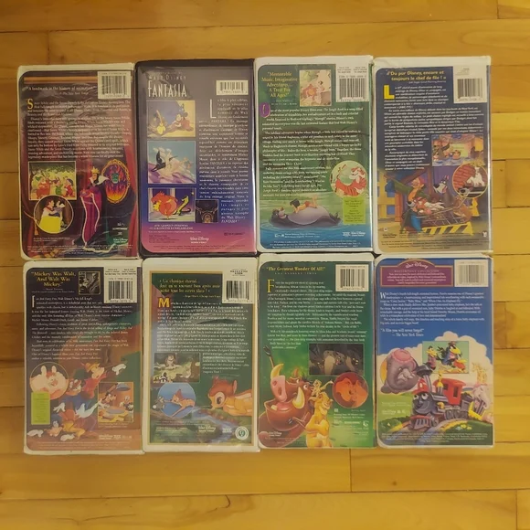 Walt Disney 8 Rare Classic Disney Masterpiece VHS Collection Movies - Picture 3 of 3